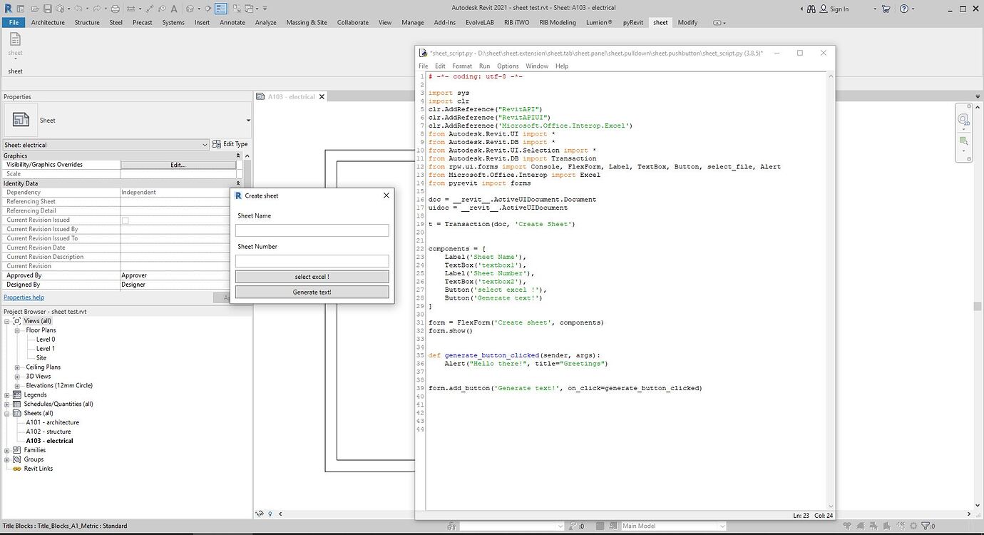 Message Box Revit Api Make a message appears on button click - Revit API - pyRevit Forums