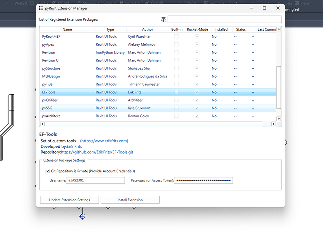 pyrevit extension manager